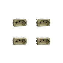 Kit 4 Modulos Tomada 10A Miluz S3B70343 Dourado Schneider Kit 4 Modulos Tomada 10A Miluz S3B70343 Dourado Schneider