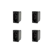 Kit 4 Modulos Tomada 20A Preto Borne 615060PT+ Pial Plus+