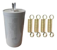 Kit 4 Mola Tirante + Capacitor 45uf 127v Lavadora Electrolux