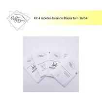 Kit 4 moldes de Blazer tamanho 36 ao 54 by Wania Machado Kit 4 moldes de Blazer tamanho 36 ao 54 by Wania Machado