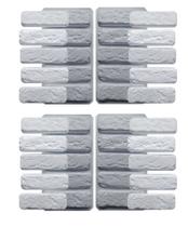 Kit 4 Moldes p/ placas de gesso e cimento 3d tijolinho rustc