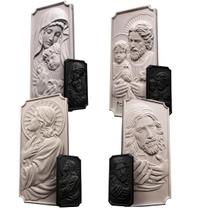 Kit 4 moldes quadros religiosos em gesso e cimento abs Kit 4 moldes quadros religiosos em gesso e cimento abs