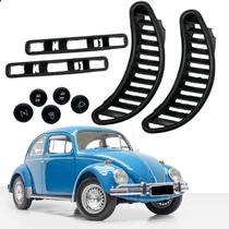 Kit 4 Moldura Difusor Entrada Saída Ar Fusca 76/96 e botão