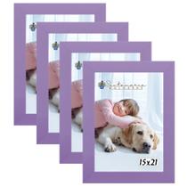 Kit 4 Molduras Porta Retrato 15X21 Lilás