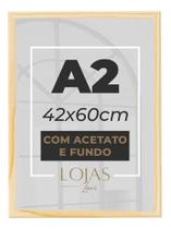 Kit 4 Molduras Quadro A2 42x60 Com Acetato Poster Premium