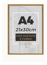 Kit 4 Molduras Quadros A4 Certificados C/ Acetato 21x30 Cm