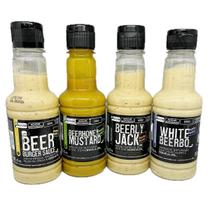 Kit 4 Molho Beer Food Lab Gourmet Churrasco Sabor Conceitual
