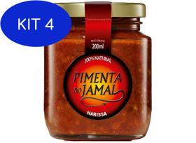 Kit 4 Molho De Pimenta Harissa Jamal 200Ml