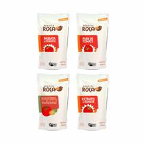 Kit 4 Molho de Tomate Bendita Roça: Tradicional, Extrato, Purê, Passata Kit 4 Molho de Tomate Bendita Roça: Tradicional, Extrato, Purê, Passata