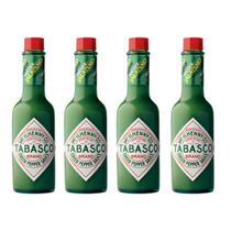 Kit 4 Molhos Pimenta Tabasco Green Suave 60 Ml Chili