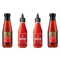 Kit 4 Molhos Pimenta Tailandês Adocicado Sabores Kalassi