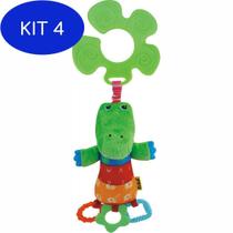 Kit 4 Mordedor Baby Crocobloco Colorido - K10619 - Ks Kids - K's Kids