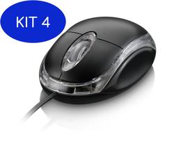 Kit 4 Mouse Usb Kp-m611 Knup