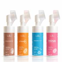 Kit 4 Mousse Limpeza Facial Mary Life Peles Normais a Secas Suave e Hidratante