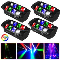 Kit 4 Moving Globo Laser RGBW Profissional Strobo Jogo De Luz Para festa DJ, 60W - JL808