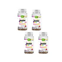 Kit 4 Multivitamínico Gummy Unilife Bioviton 4x30 Gomas De Framboesa Kit 4 Multivitamínico Gummy Unilife Bioviton 4x30 Gomas De Framboesa