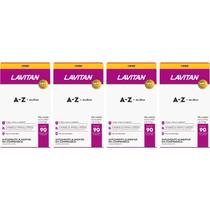 Kit 4 Multivitamínico Lavitan AZ Para Mulher Com 90 Comp