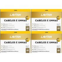 Kit 4 Multivitamínico Lavitan Cabelos E Unhas Com 60 Cáps