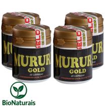 Kit 4 Mururé Gold Original 20 Caps Suplemento Nutricional Natural
