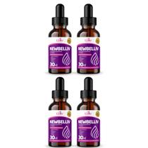 Kit 4 Newbelliv Ácido Hialurônico, Silício, Resveratrol, Colágeno e Selênio 30ml Celliv