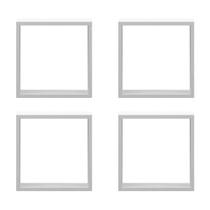Kit 4 Nicho Manequim Base Expositor Vitrine 30x30x30cm MDF Branco