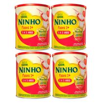 Kit 4 Ninho Fases 1+ Fórmula Infantil Primeira Infância de 1 a 3 anos 800g Kit 4 Ninho Fases 1+ Fórmula Infantil Primeira Infância de 1 a 3 anos 800g