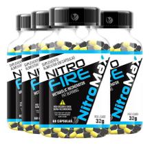 Kit 4 Nitro Fire Cafeína 420Mg 60Cps