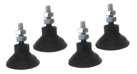 KIT 4 Nivelador Amortecedor Borracha Máquina Até 70kg 1/4