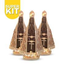 Kit 4 Nossa Senhora Barroca Em Juta 31cm Atacado Revenda