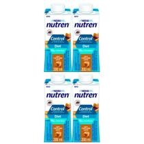 Kit 4 Nutren Control Diet com 15g de Proteínas Sabor Café com Leite 200ml