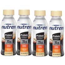 Kit 4 Nutren Protein 15g de Proteínas Sabor Baunilha Zero Lactose 260ml