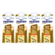 Kit 4 Nutren Senior Zero Lactose Sabor Baunilha com16g de Proteínas 200ml