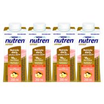 Kit 4 Nutren Senior Zero Lactose Sabor Mix de Frutas com 16g de Proteínas 200ml