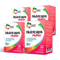 Kit 4 Nutricaps Mulher Vitaminas e Minerais 60 Cap Maxinutri