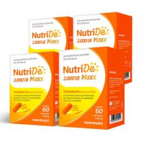 Kit 4 Nutride Vitamina D 2000 Ui Cálcio E Fósforo 60 Caps