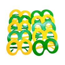 Kit 4 Óculos Verde E Amarelo Copa do Mundo Torcer Brasil
