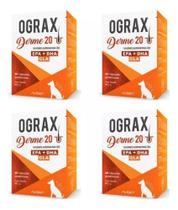 Kit 4 Ograx Derme 20 Pelo Pelagem Cães Cachorros E Gatos