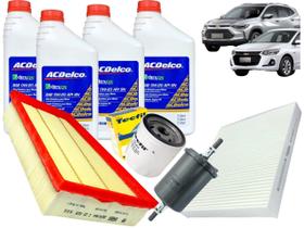 Kit 4 Óleo 0w20 ACDelco + Filtros Onix e Onix Plus Turbo Nova Tracker 1.0 1.2 - Automático 6 Marchas