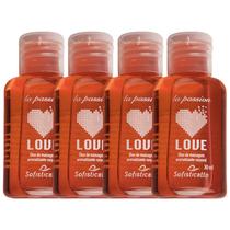 Kit 4 Óleo De Massagem Sensual Sensação Love Amarula 30ml Kit 4 Óleo De Massagem Sensual Sensação Love Amarula 30ml