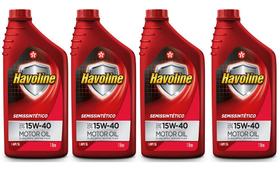 Kit 4 Óleo De Motor Havoline 15w40 Semissintético Api Sl