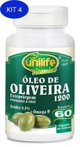 Kit 4 Óleo de oliveira 60 capsulas 1200mg - unilife