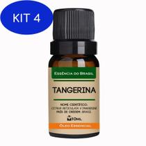 Kit 4 Óleo Essencial De Tangerina 10Ml - Puro E Natural