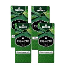Kit 4 Óleo Essencial Eucalipto 100% Puro 10ml Chamed