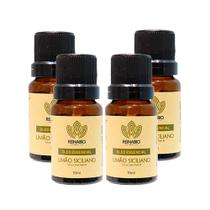 Kit 4 Óleo Essencial Limão Siciliano 100% PURO Certificado Aromaterapia Reinabio 10ml