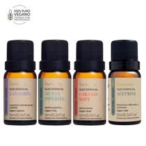 Kit 4 Óleo Essencial Via Aroma Natural 100% Puro Aromas Clássicos