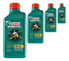 Kit 4 Óleo Motor 5w30 Sintético Api Sn Castrol Magnatec