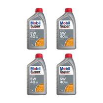 Kit 4 Óleo Motor Mobil Super 5W40 SP Sintético 1 Litro
