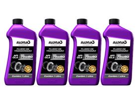 KIT 4 ÓLEO PARA CâMBIO CARRO 75W80 GL5 SEMI SINTÉTICO RADNAQ KIT 4 ÓLEO PARA CâMBIO CARRO 75W80 GL5 SEMI SINTÉTICO RADNAQ