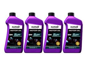 Kit 4 óleo para motor carro 0w20 sn sae sintético radnaq