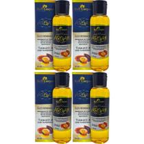 Kit 4 Óleo Reparador De Pontas Restaurador Revitalizador Renovador Tratamento De Ouro Marroquino 60ml